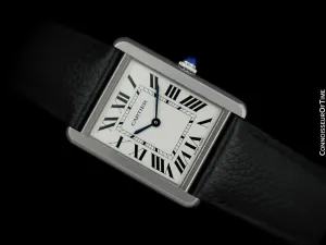 Cartier Tank Solo Large Mens Stainless Steel W5200003 Watch - *New*
