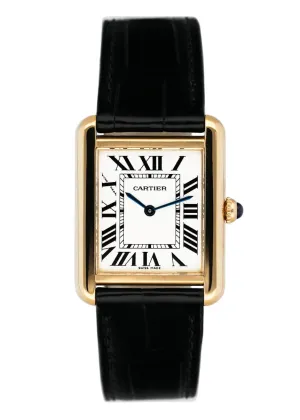 Cartier Tank Solo W1018755 18K Yellow Gold Ladies Watch