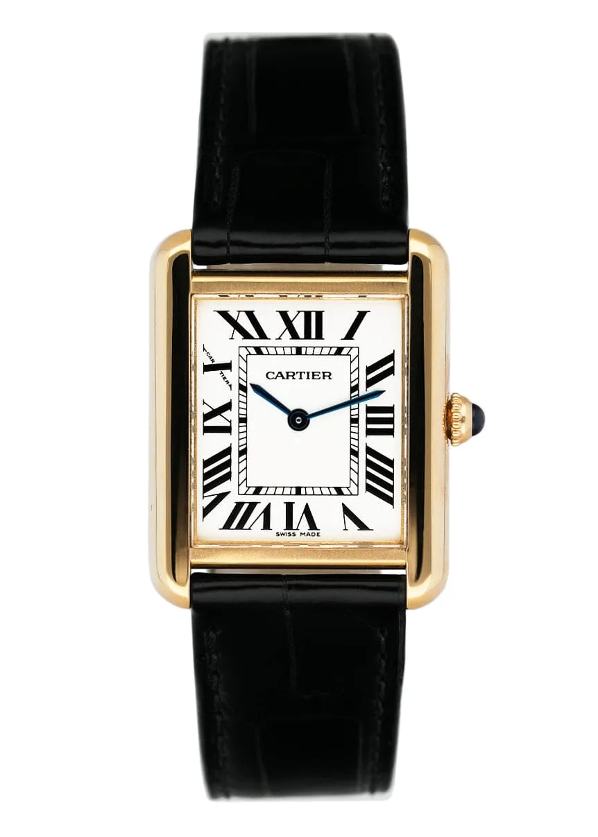 Cartier Tank Solo W1018755 18K Yellow Gold Ladies Watch