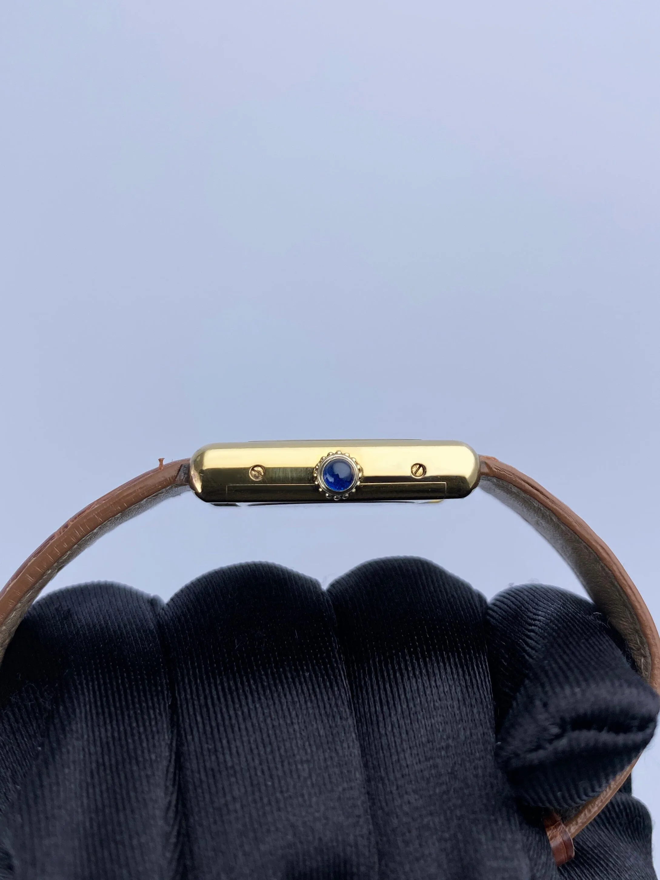 Cartier Vermeil Tank Must 925 18K Yellow Gold Ladies Watch