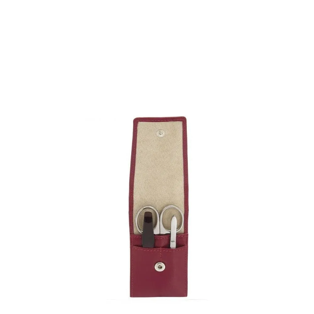 Case for Set of Manicure Friedrich Lederwaren Red 72001-4