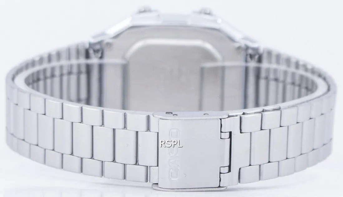 Casio Digital Stainless Steel Alarm Chrono Dual Time A178WA-1ADF A178WA-1A Mens Watch