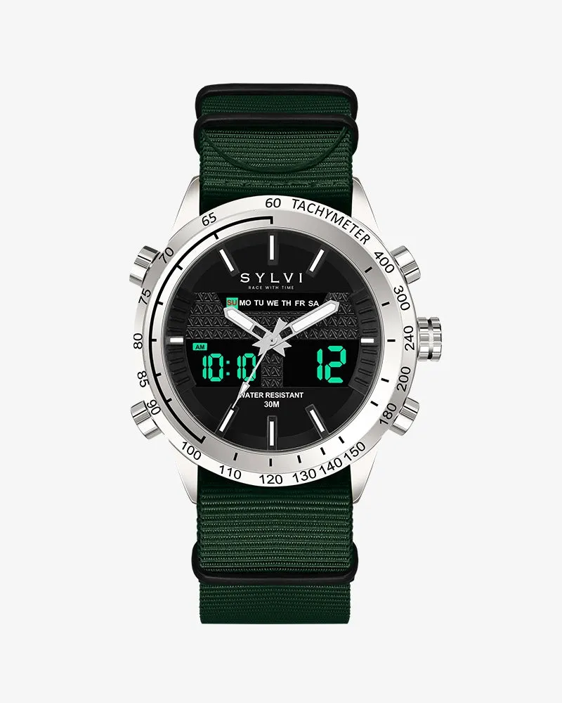 Certified Imperfect Hawk Silver Army Green Nylon