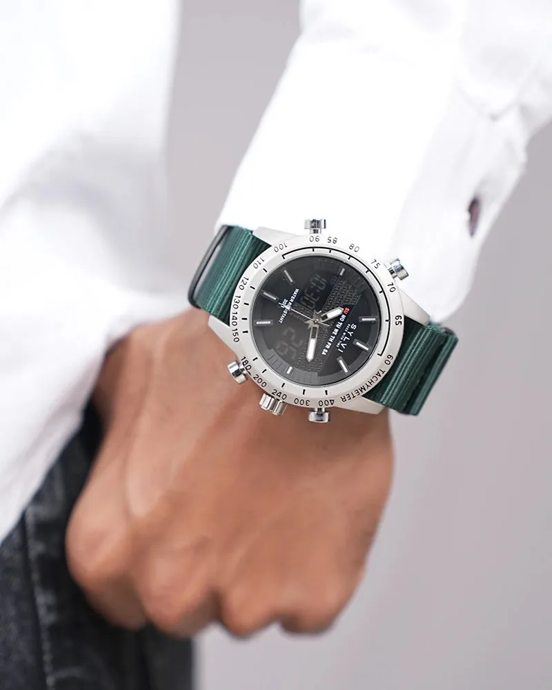 Certified Imperfect Hawk Silver Army Green Nylon