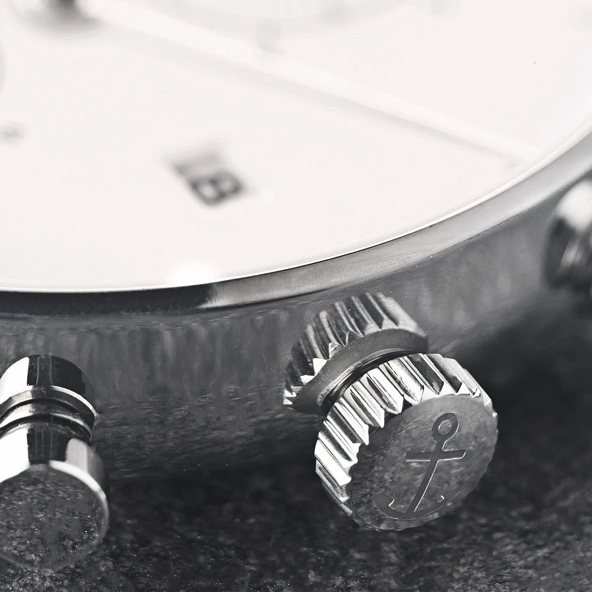 Chrono Small Silver Rose Woven Leather
