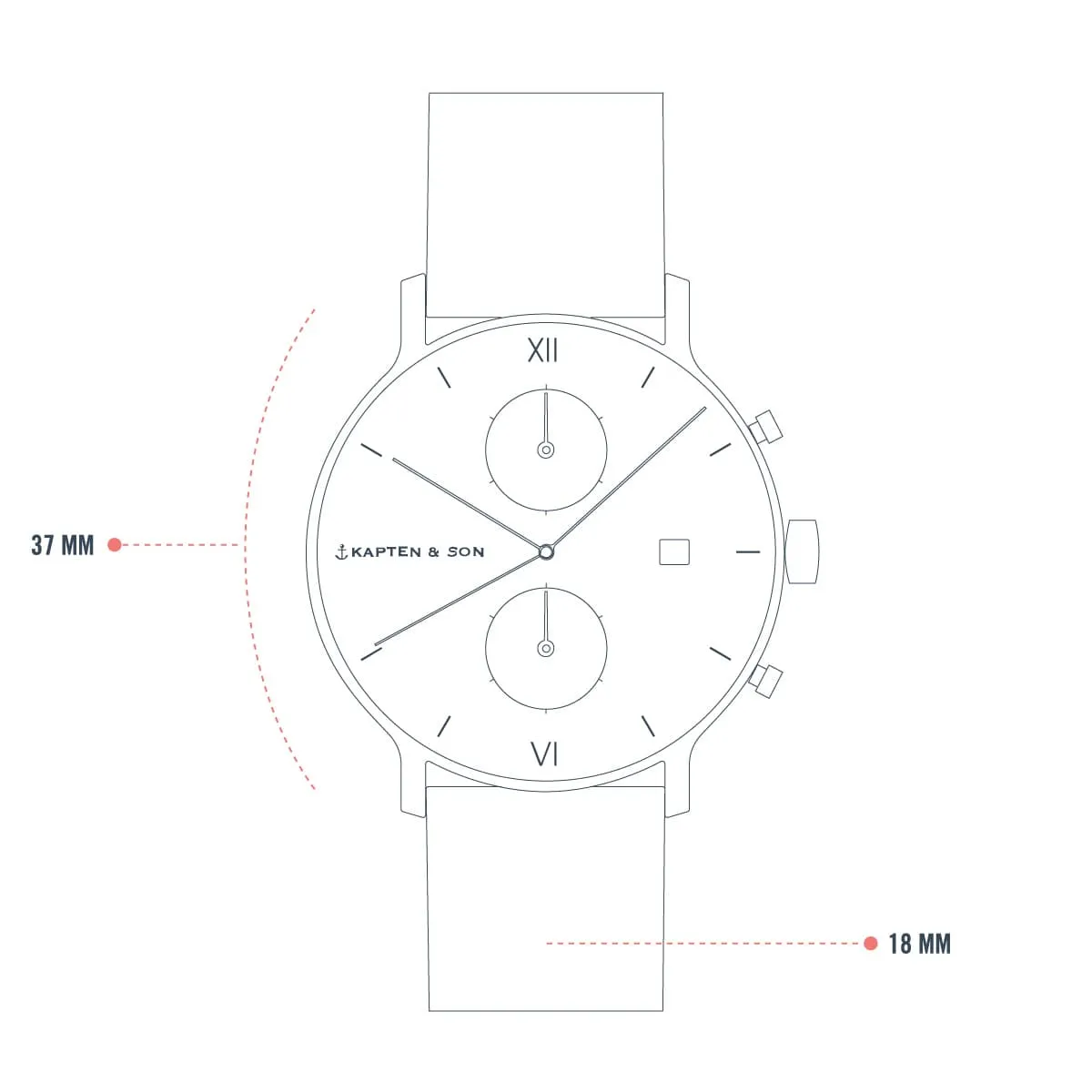 Chrono Small Silver Rose Woven Leather