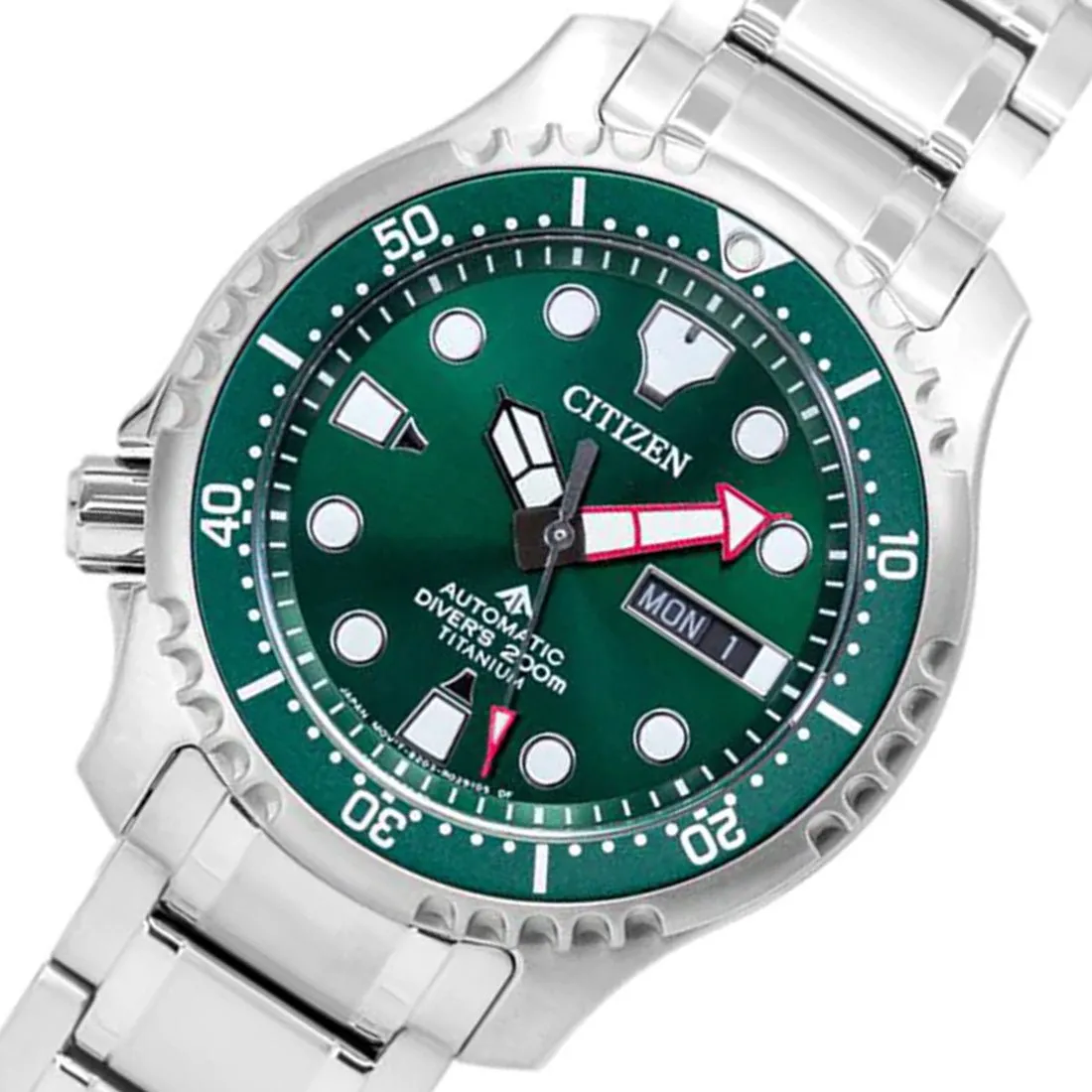 Citizen Promaster Aqualand Super Titanium NY0100-50X Green Dial Dive Watch