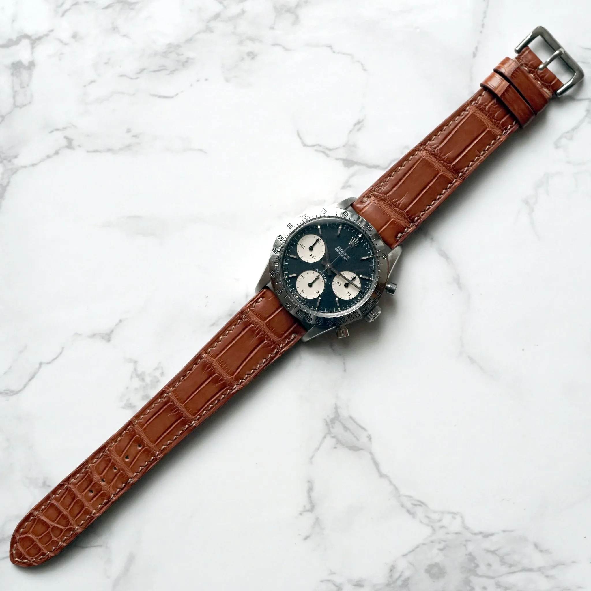 COGNAC TAN CUSTOM MADE CROCODILE STRAP