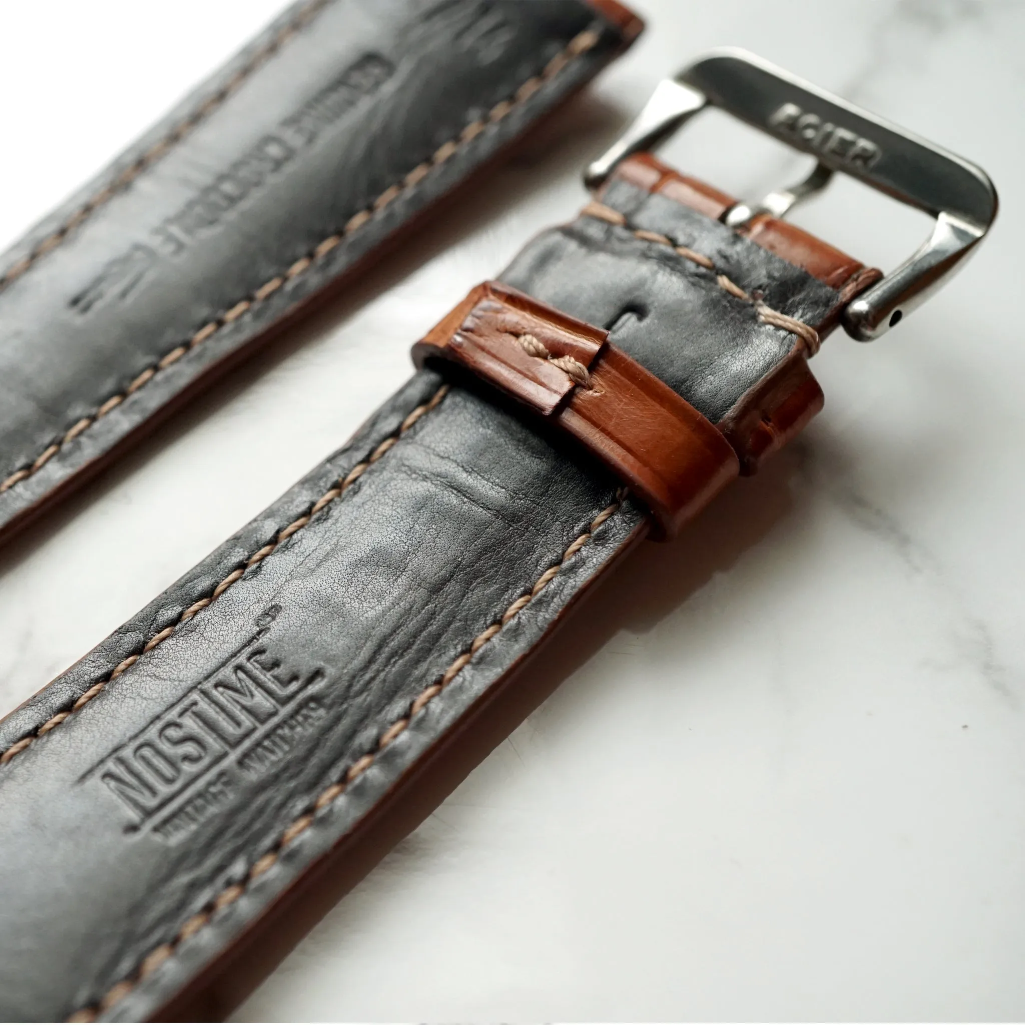 COGNAC TAN CUSTOM MADE CROCODILE STRAP