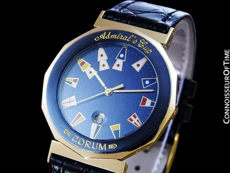 Corum Admiral's Cup Mens Nautical Watch - Solid 18K Gold & Ceramic