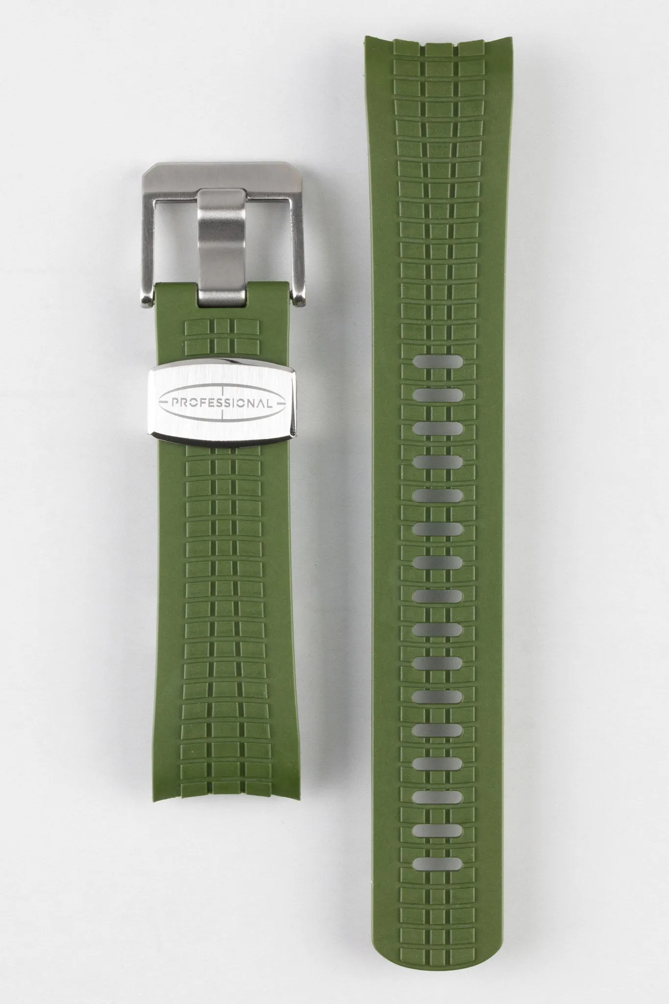 CRAFTER BLUE CB11 'Aquanaut' Rubber Watch Strap for Seiko 5 Sports Series – GREEN