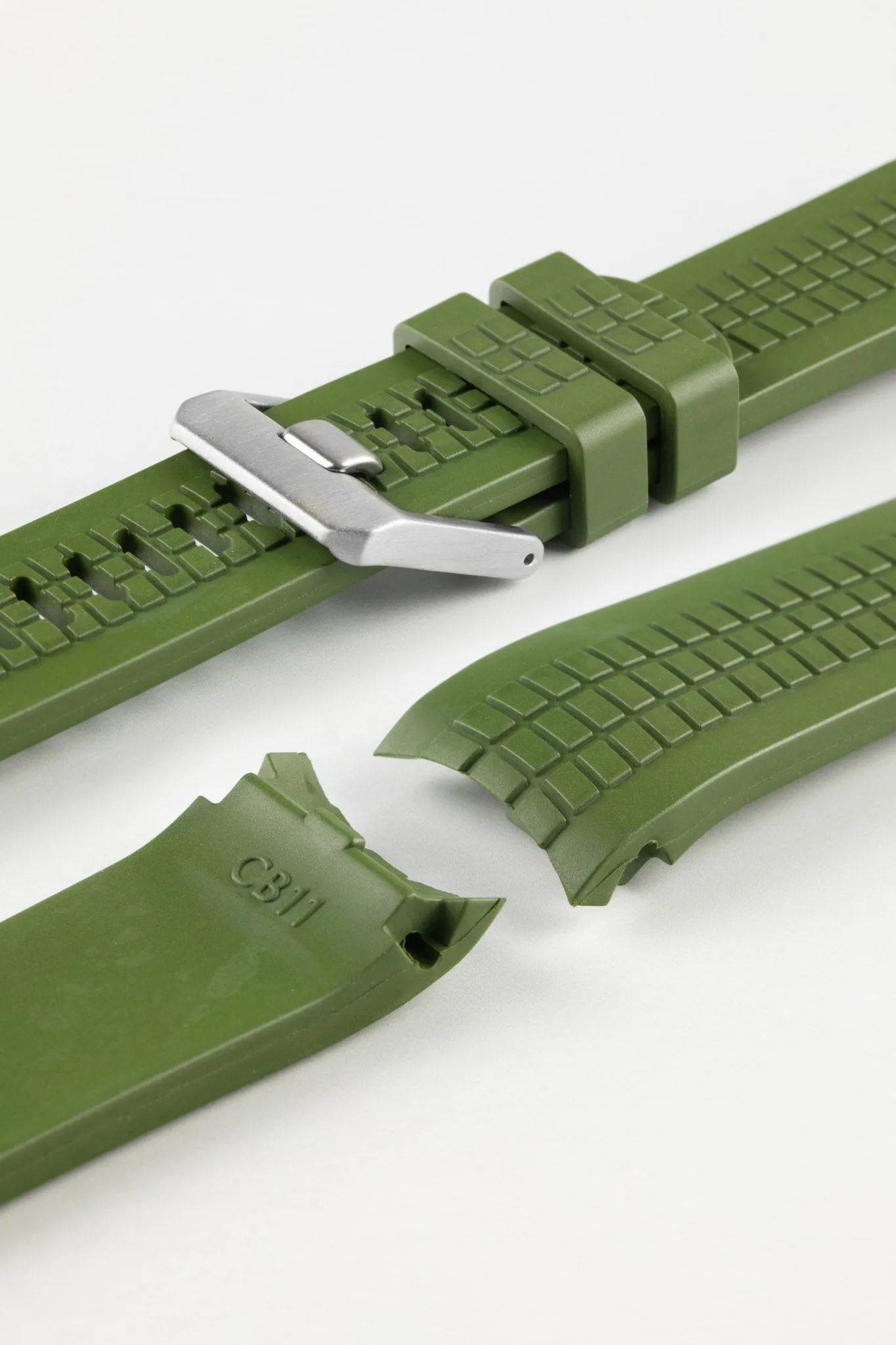CRAFTER BLUE CB11 'Aquanaut' Rubber Watch Strap for Seiko 5 Sports Series – GREEN
