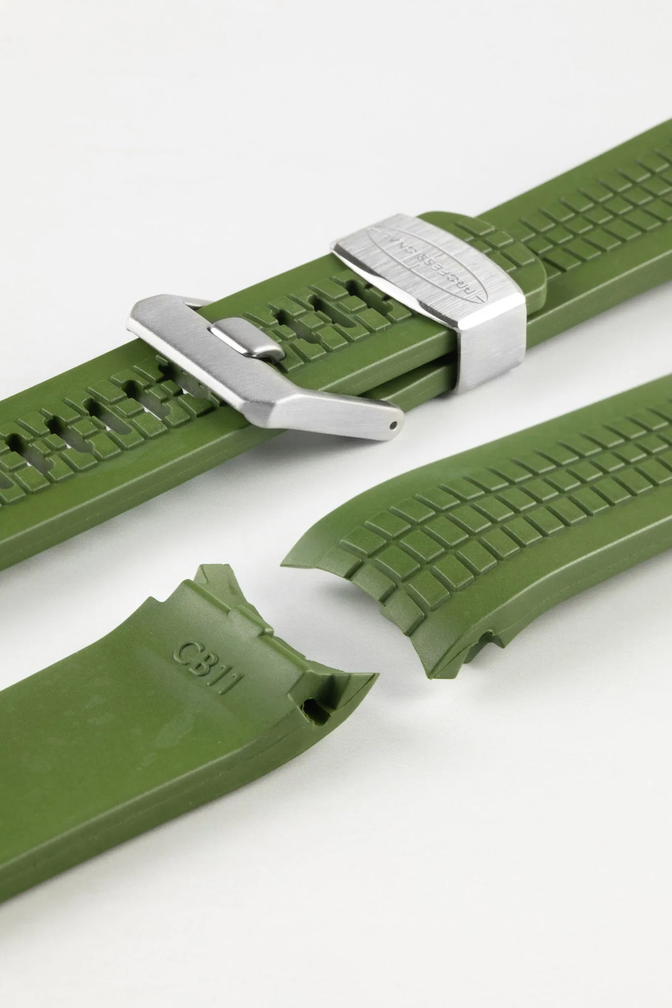 CRAFTER BLUE CB11 'Aquanaut' Rubber Watch Strap for Seiko 5 Sports Series – GREEN