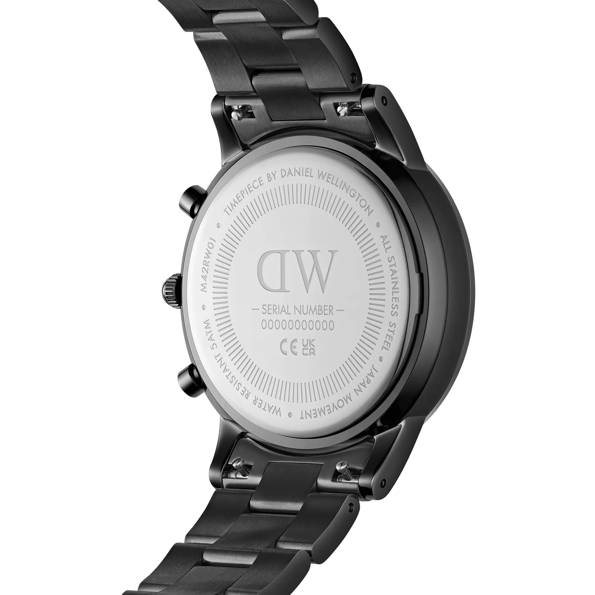 Daniel Wellington Iconic Chronograph 42 Link Black Sunray Watch