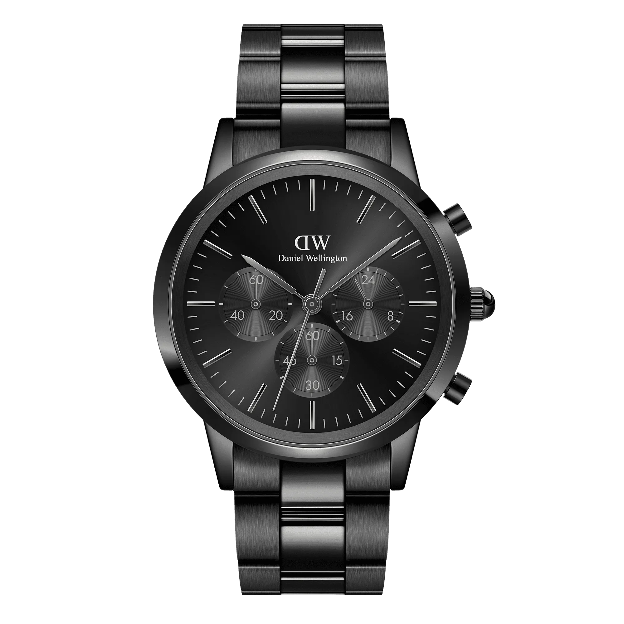 Daniel Wellington Iconic Chronograph 42 Link Black Sunray Watch