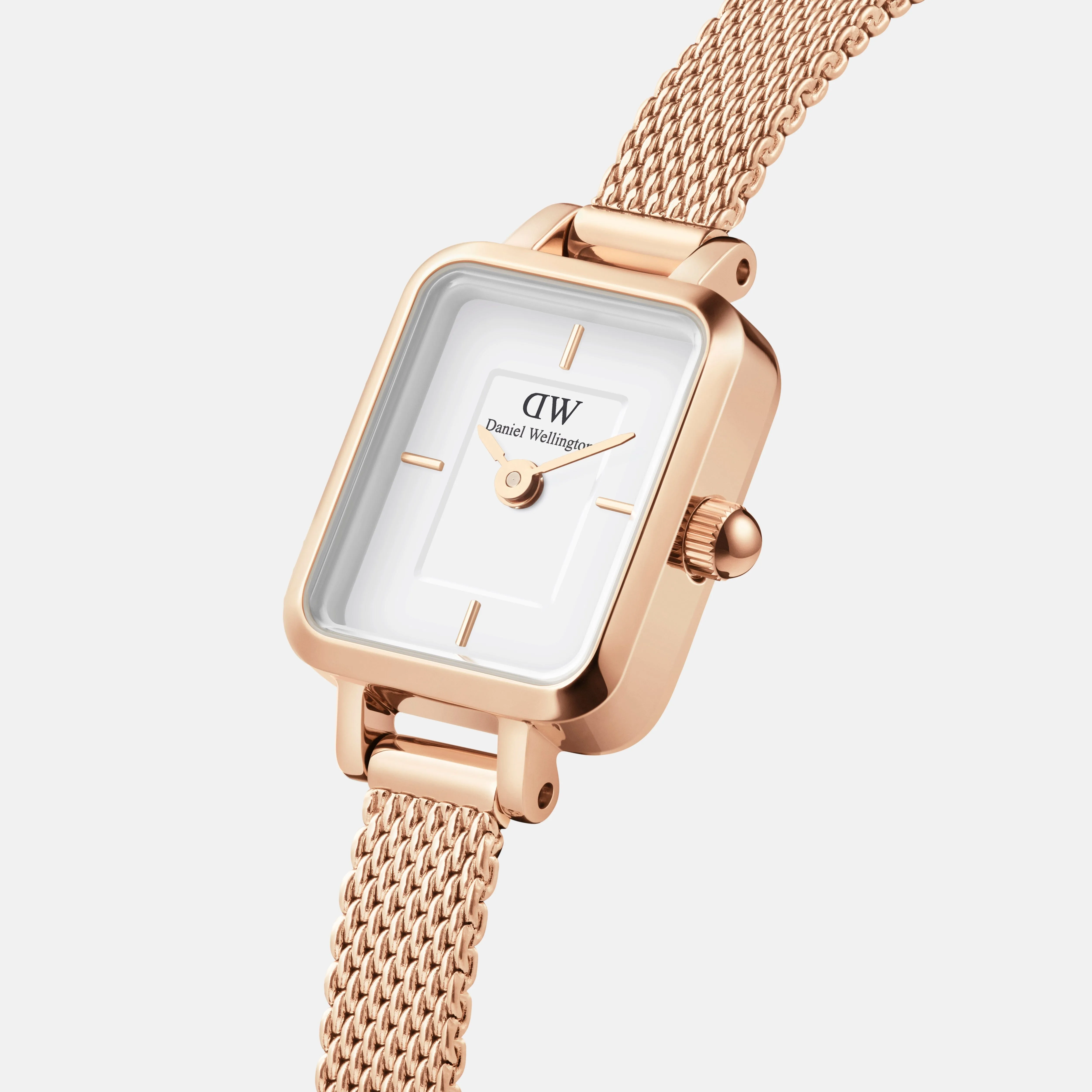 Daniel Wellington Quadro Mini 15x18 Melrose RG White Watch