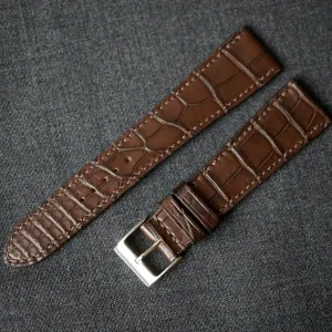 DARK BROWN CUSTOM MADE CROCODILE STRAP