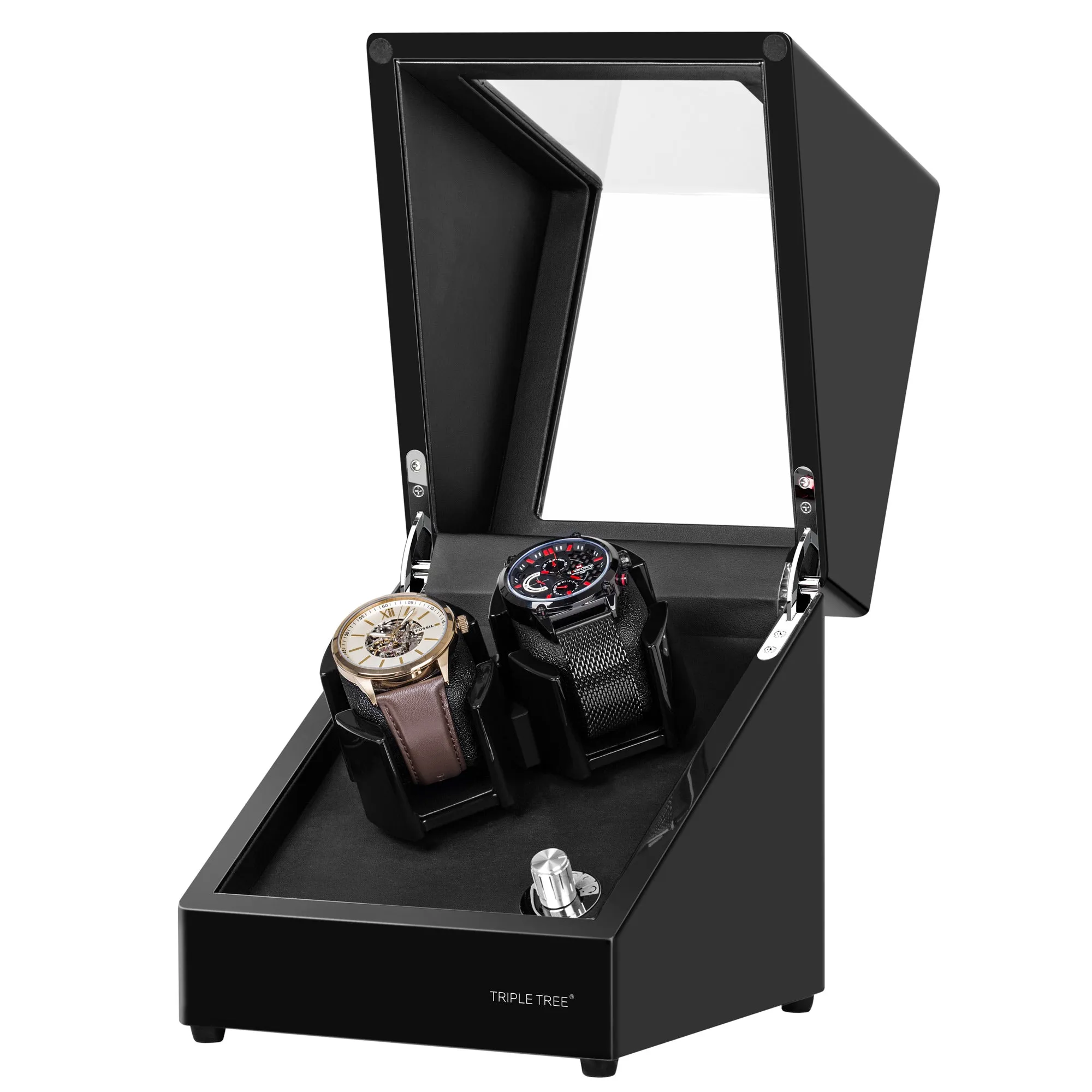 Double Automatic Watch Winder, Newly Upgrade 2021, Black