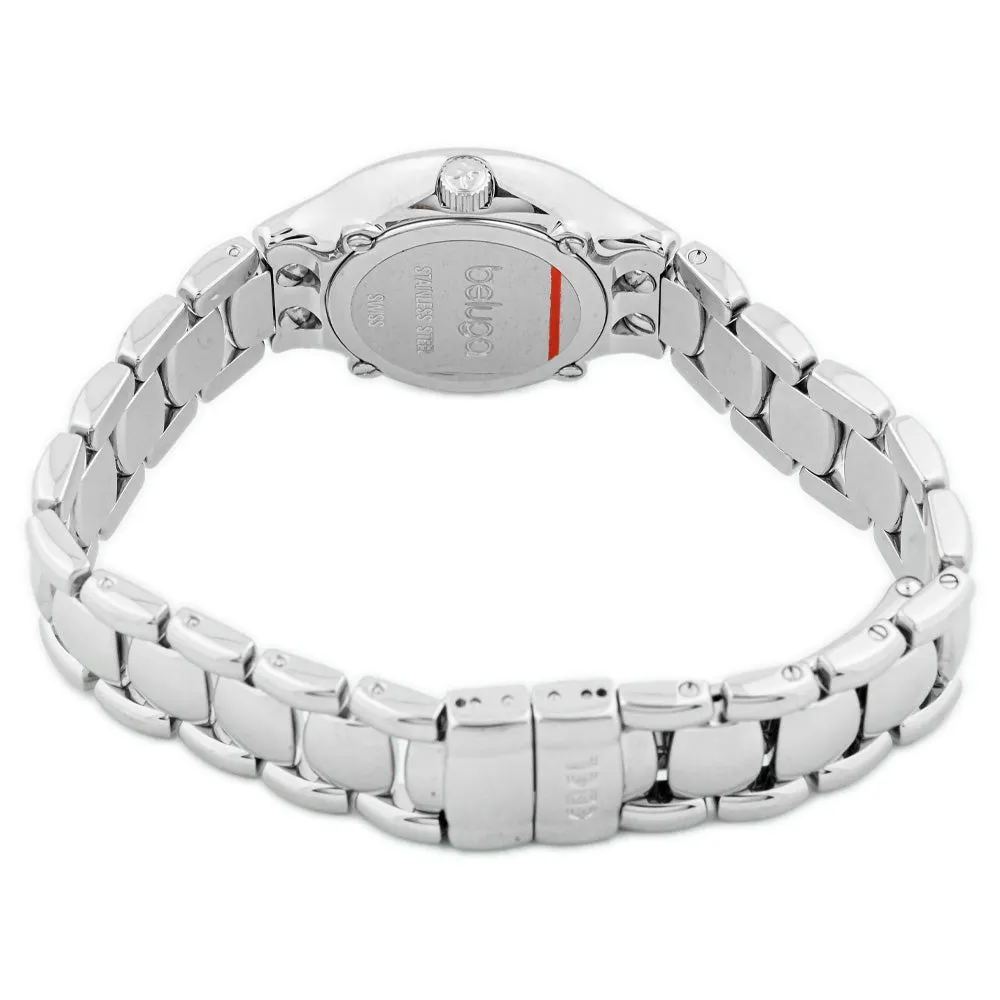 Ebel Ladies Beluga Stainless Steel 27mm Mother of Pearl Roman & Diamond Dot Watch Reference #: E9157421