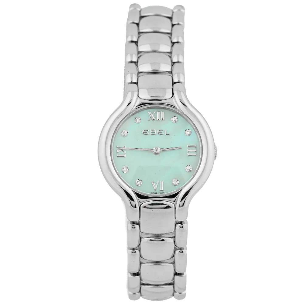 Ebel Ladies Beluga Stainless Steel 27mm Mother of Pearl Roman & Diamond Dot Watch Reference #: E9157421