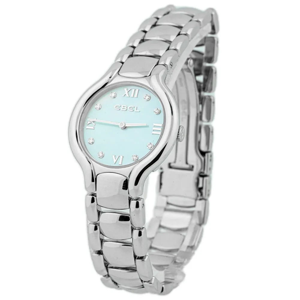 Ebel Ladies Beluga Stainless Steel 27mm Mother of Pearl Roman & Diamond Dot Watch Reference #: E9157421