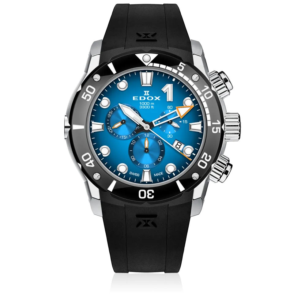 EDOX SWISS MADE 10242-TIN-BUIDN CO-1 CHRONOGRAPH