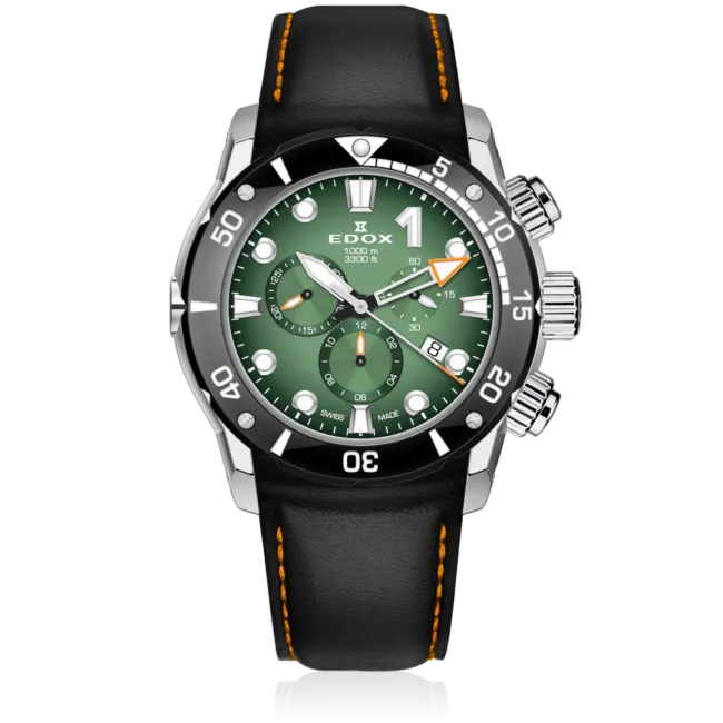 EDOX SWISS MADE 10242-TIN-VIN CO-1 CHRONOGRAPH