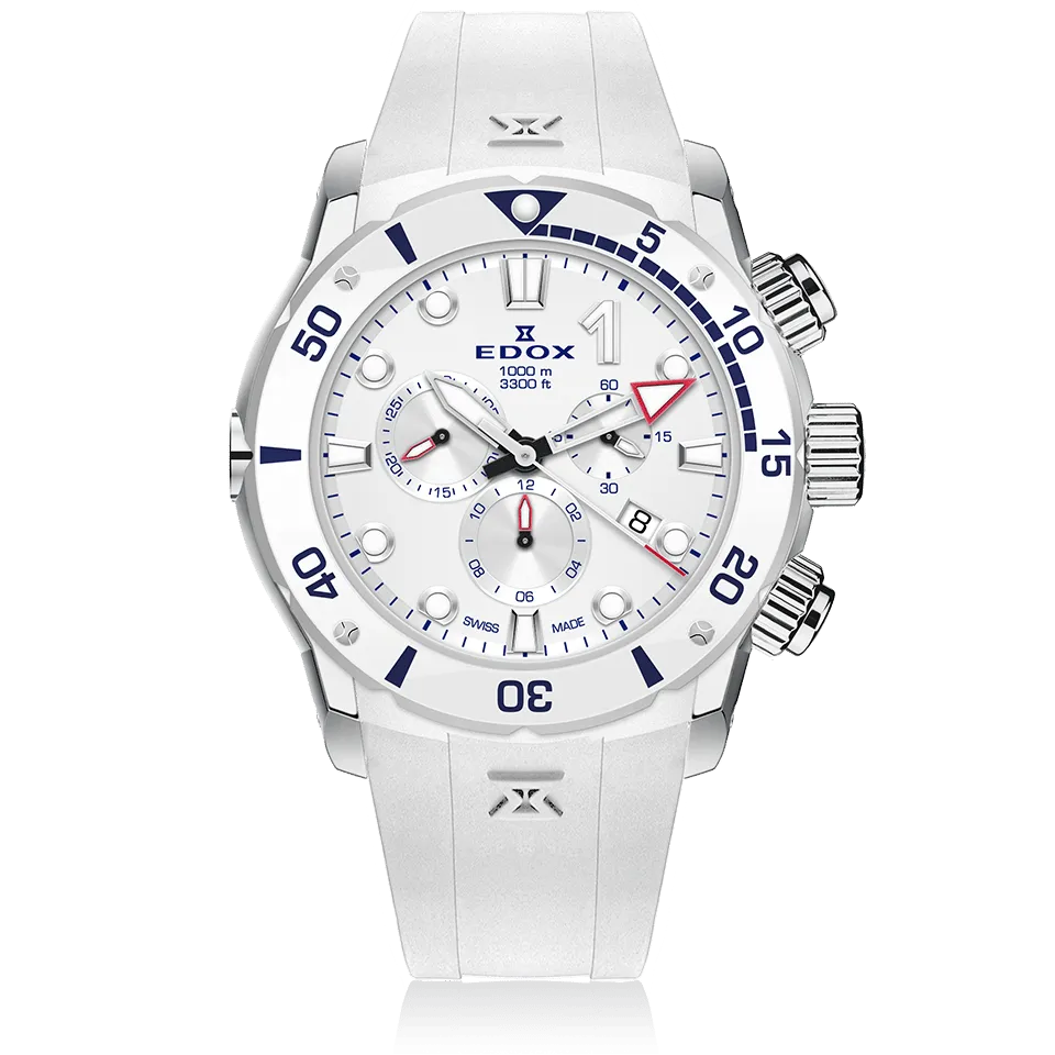 EDOX SWISS MADE 10242-TINB-BBUINR CO-1 CHRONOGRAPH