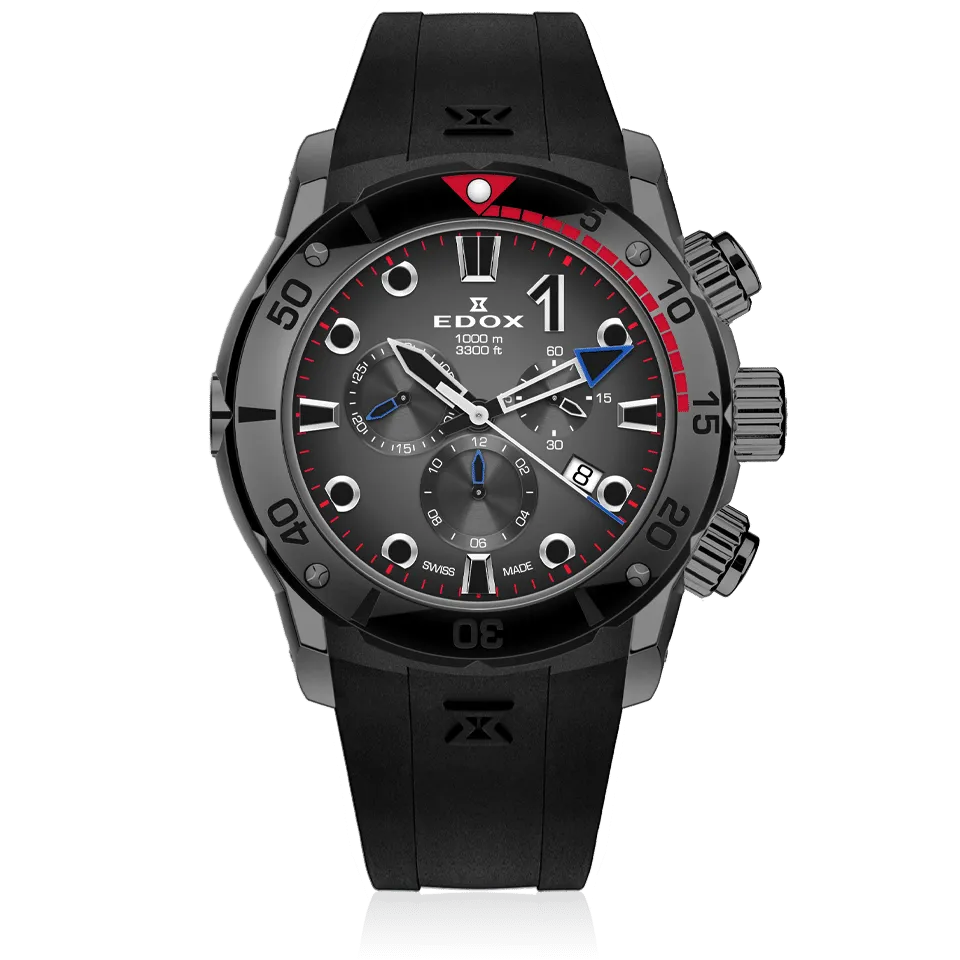 EDOX SWISS MADE 10242-TINGNR-GIDNR CO-1 CHRONOGRAPH