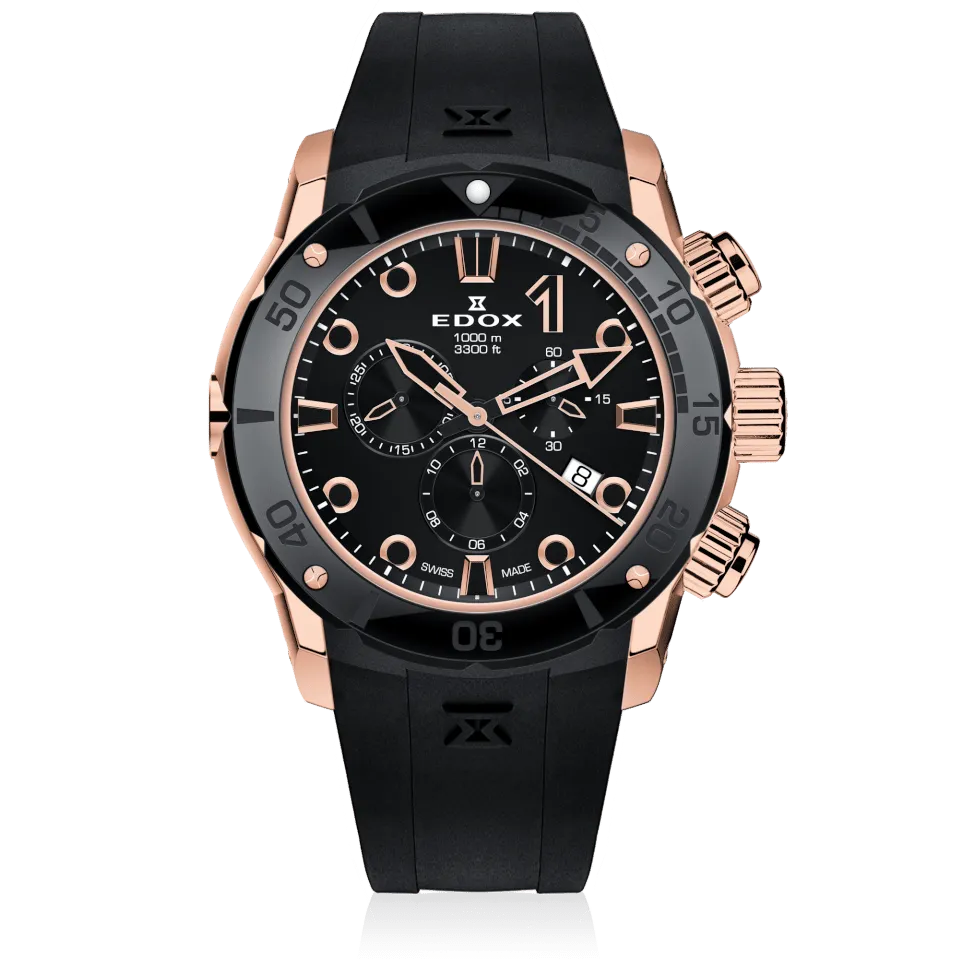 EDOX SWISS MADE 10242-TINR-NIR CO-1 CHRONOGRAPH