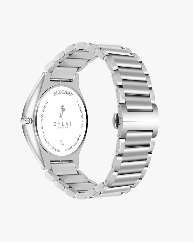 Elegare Aqua Blue Silver Steel
