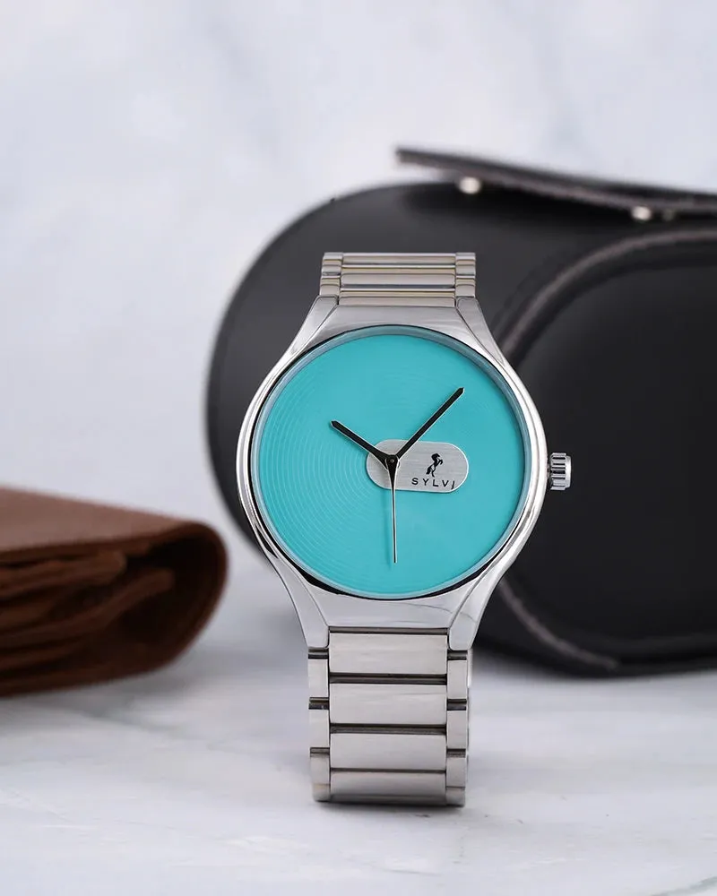 Elegare Aqua Blue Silver Steel