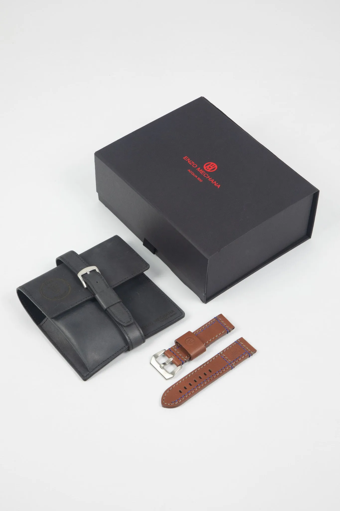 Enzo Mechana ACQUA 500m Peace Collection Automatic Watch - Matt BLACK Dial (Lumed)