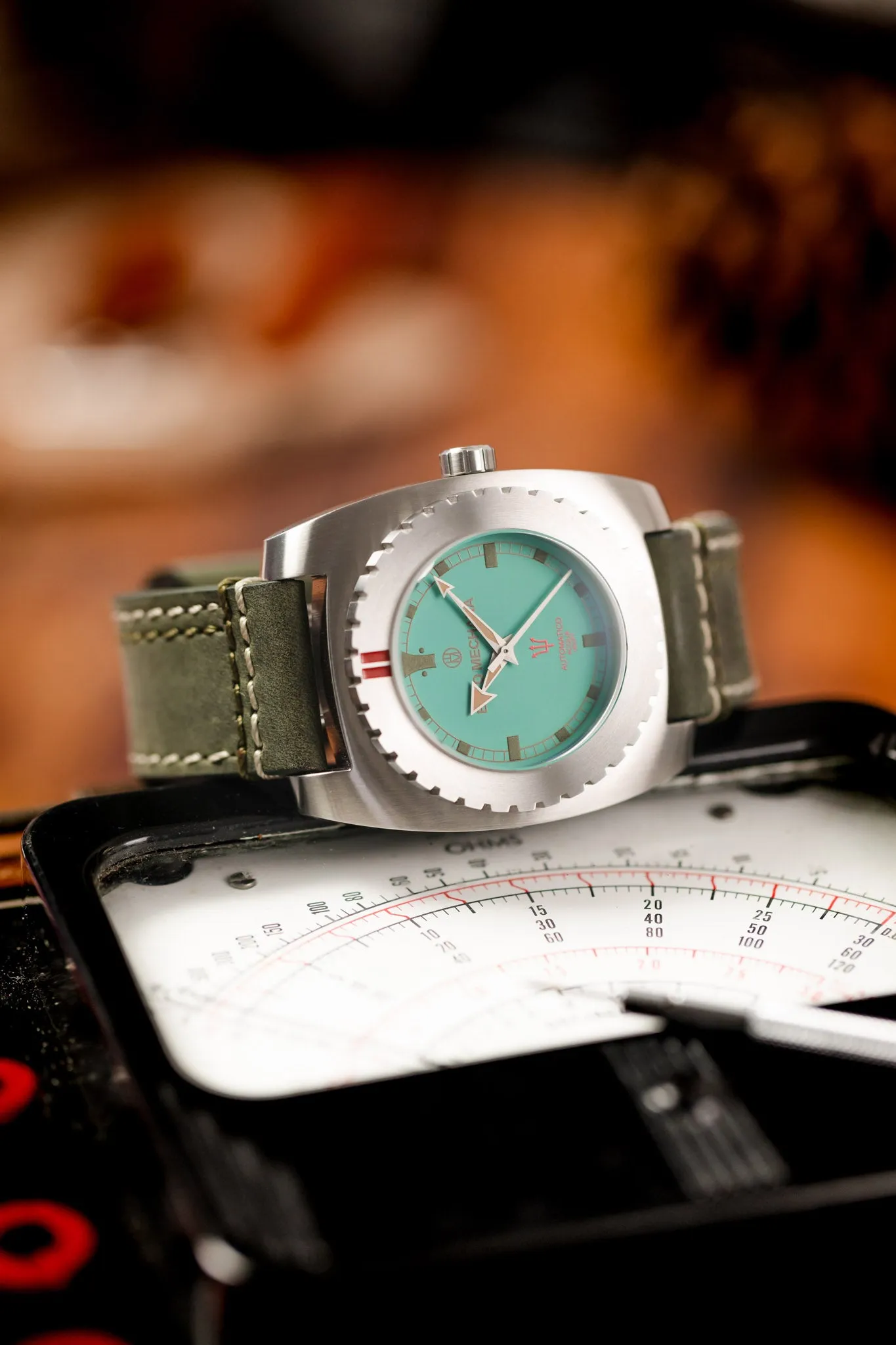 Enzo Mechana ACQUA 500m Peace Collection Automatic Watch - TURQUOISE Dial (Lumed)