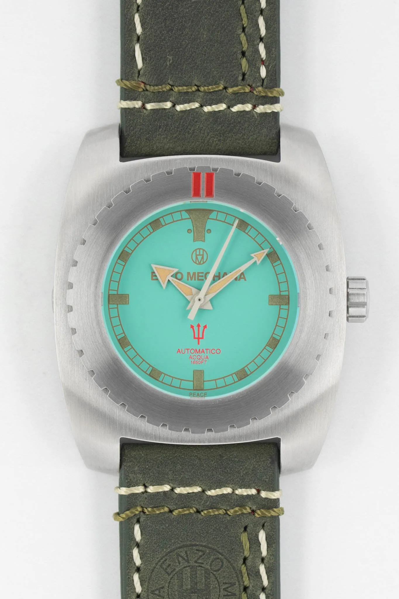 Enzo Mechana ACQUA 500m Peace Collection Automatic Watch - TURQUOISE Dial (Lumed)
