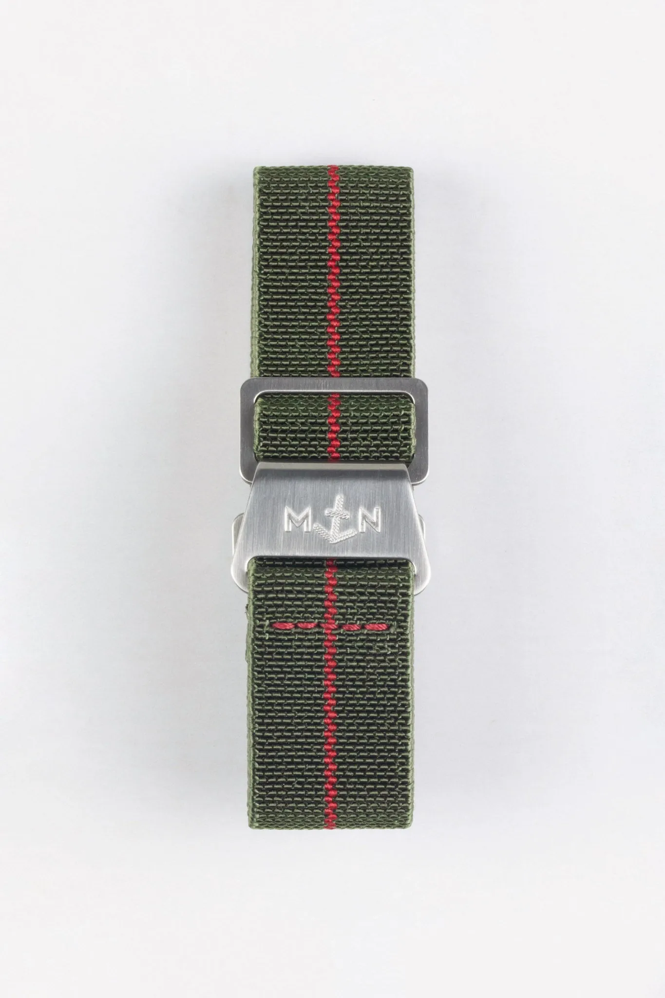 Erika's Originals ORIGINAL MN™ Strap with RED Centerline - BRUSHED Hardware