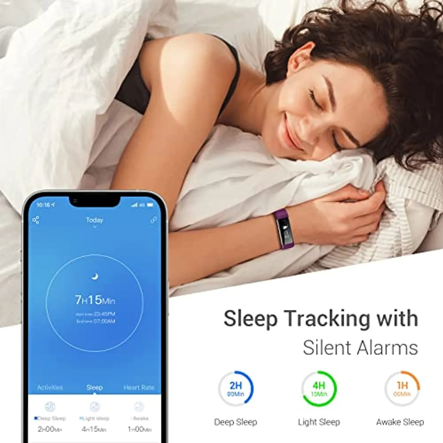 Eurans Fitness Tracker with Heart Rate, Sleep Monitor for Men and Women, Activity Tracker with Message Reminder, Step Calorie Counter Pedometer Watch