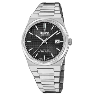 Festina Swiss Made 40mm My Swiss Time Black Dial Men's Watch F20028/4