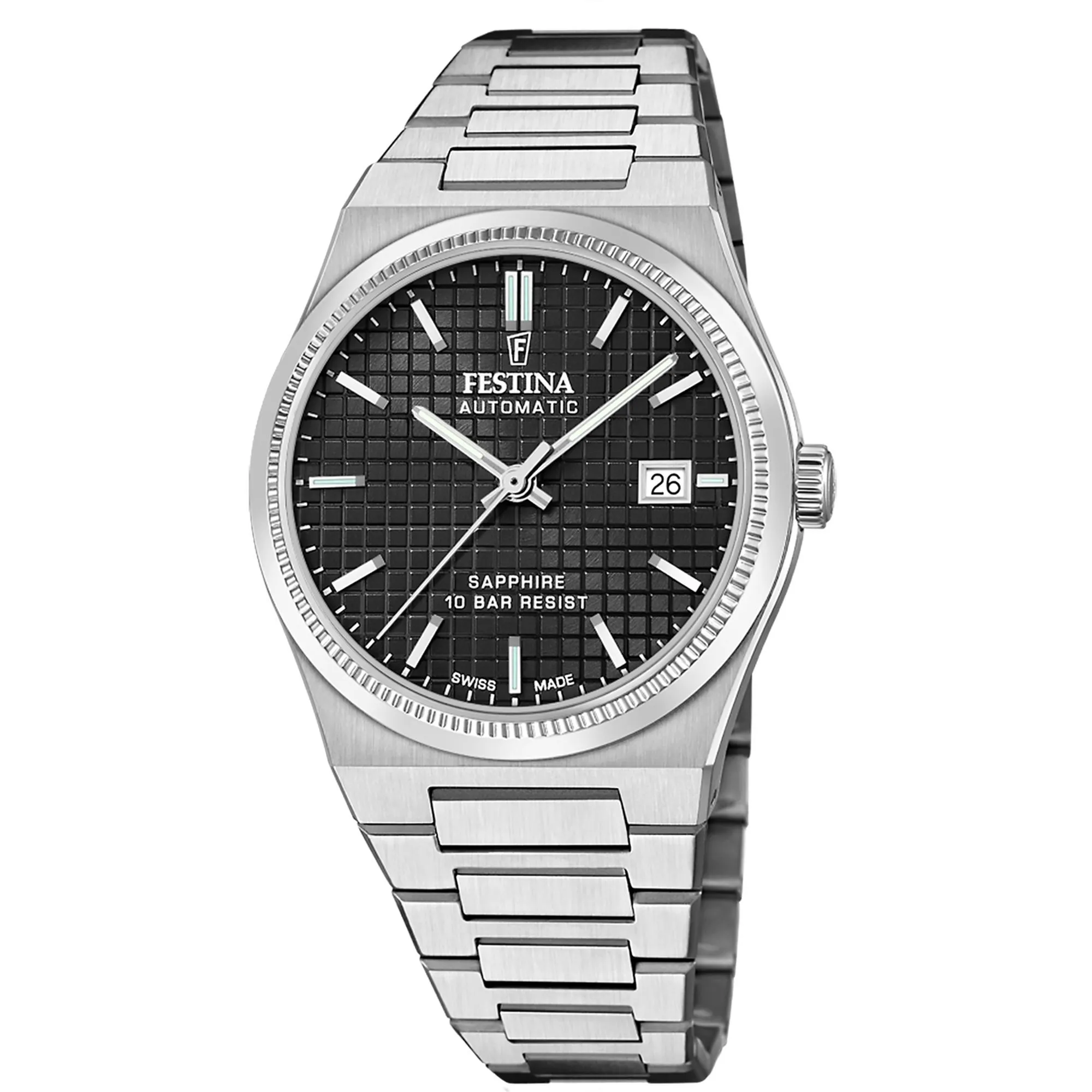Festina Swiss Made 40mm My Swiss Time Black Dial Men's Watch F20028/4