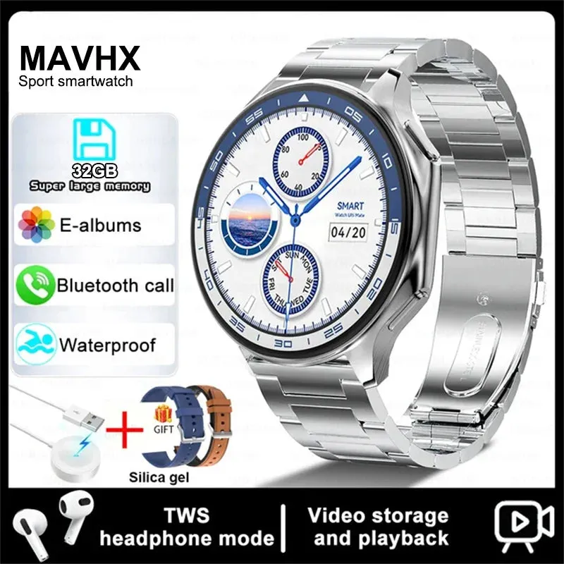 For Huawei Xiaomi New 32G RAM Memory Smart Watch Men 1.43 inch Local Heart Rate Bluetooth Call AMOLED 466*466 HD SmartWatch Man