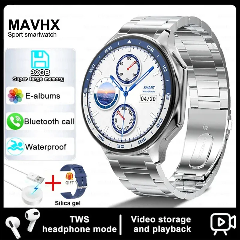 For Huawei Xiaomi New 32G RAM Memory Smart Watch Men 1.43 inch Local Heart Rate Bluetooth Call AMOLED 466*466 HD SmartWatch Man