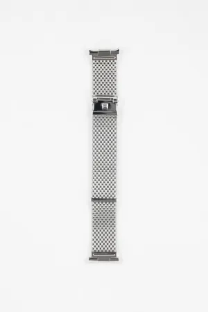 Forstner KOMFIT 'JB' Stainless Steel Square Mesh Watch Bracelet with Horned Ends - Wide Version