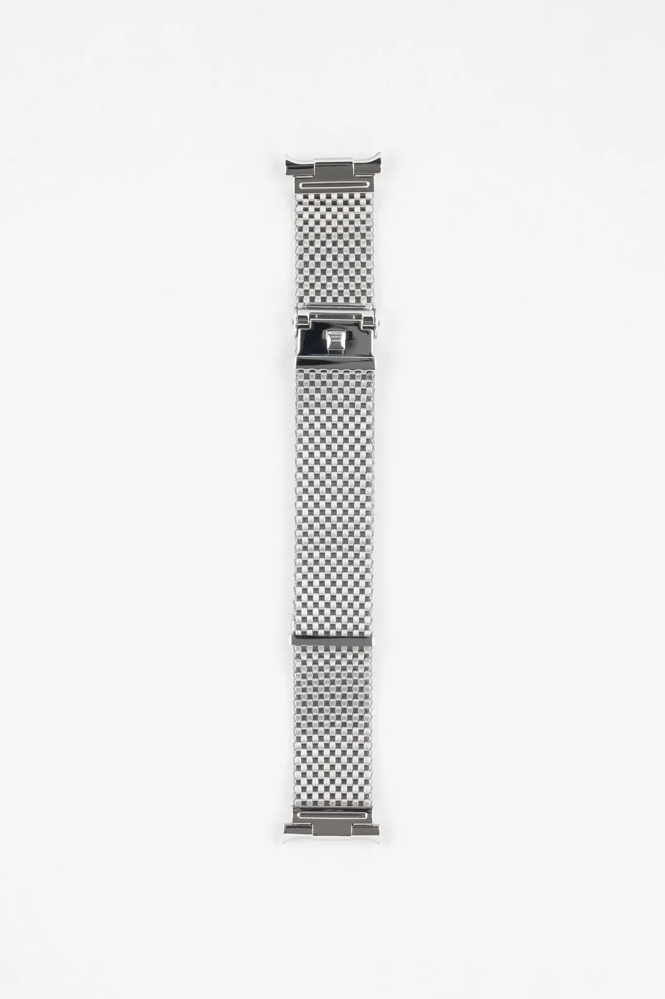 Forstner KOMFIT 'JB' Stainless Steel Square Mesh Watch Bracelet with Horned Ends - Wide Version