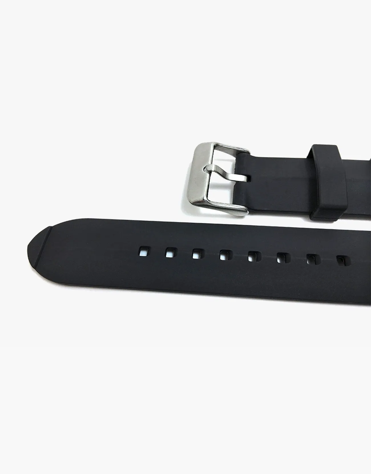 Genuine Rubber Hadley Roma MS3245 Black Dive Watch Band 24mm
