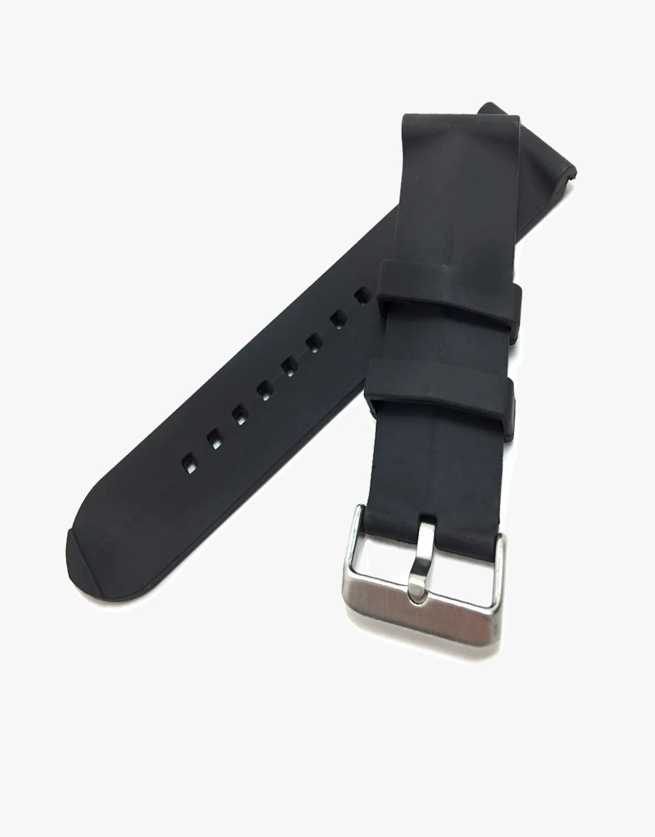 Genuine Rubber Hadley Roma MS3245 Black Dive Watch Band 24mm