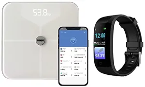 GOQii Smart Vital Fitness 3.0 Body Temperature and Body Composition Monitor Fitness Band/ Smartwatch with 3 Months Personal Coaching (Black)
