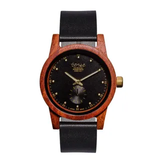 Hampton North Rosewood/Black Unisex Wooden Watch