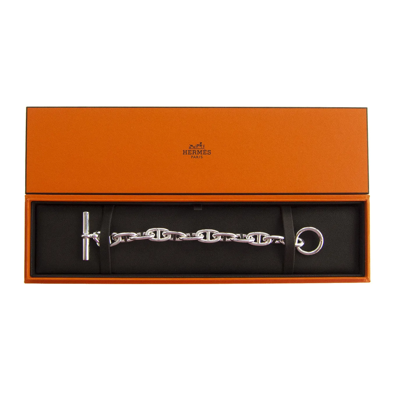 Hermes Chaine d'Ancre Solid Silver Bracelet GM BNIB 12 Links Below Retail