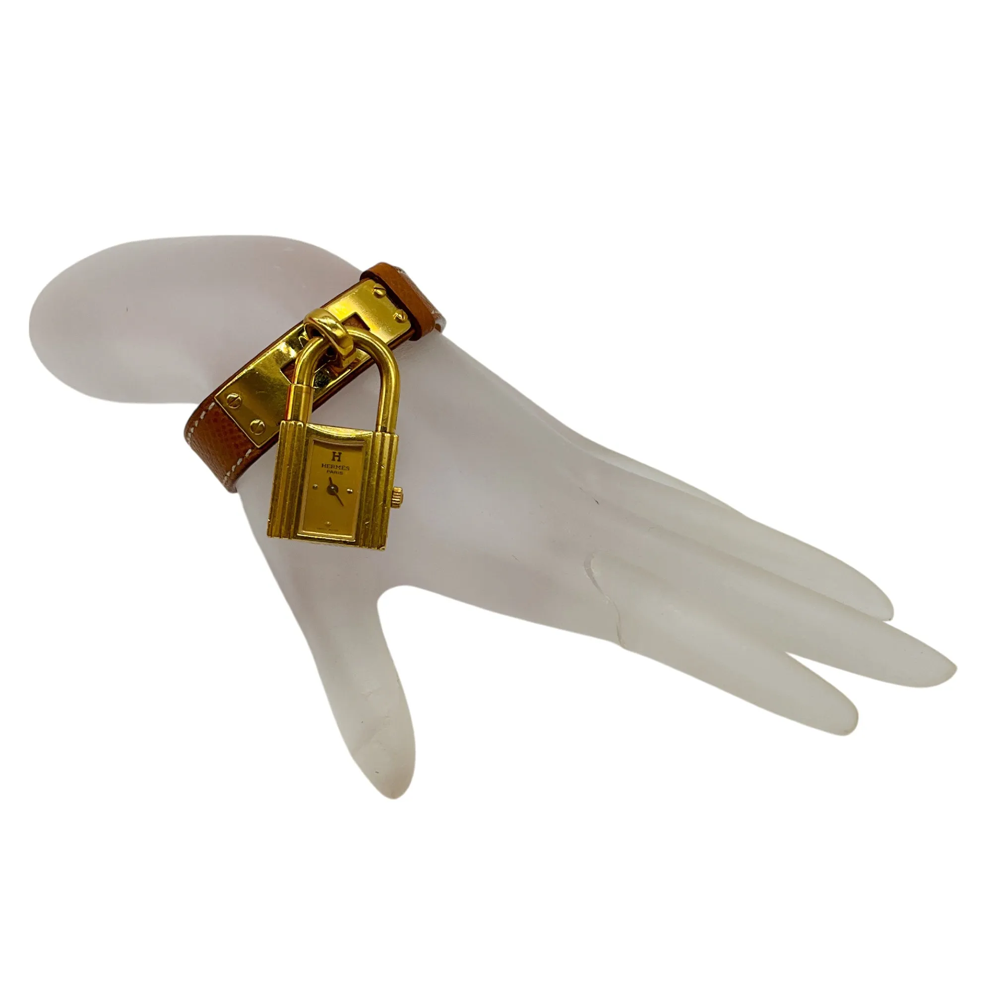 Hermes Natural / Gold Year 2000 Kelly Cadenas PM Watch