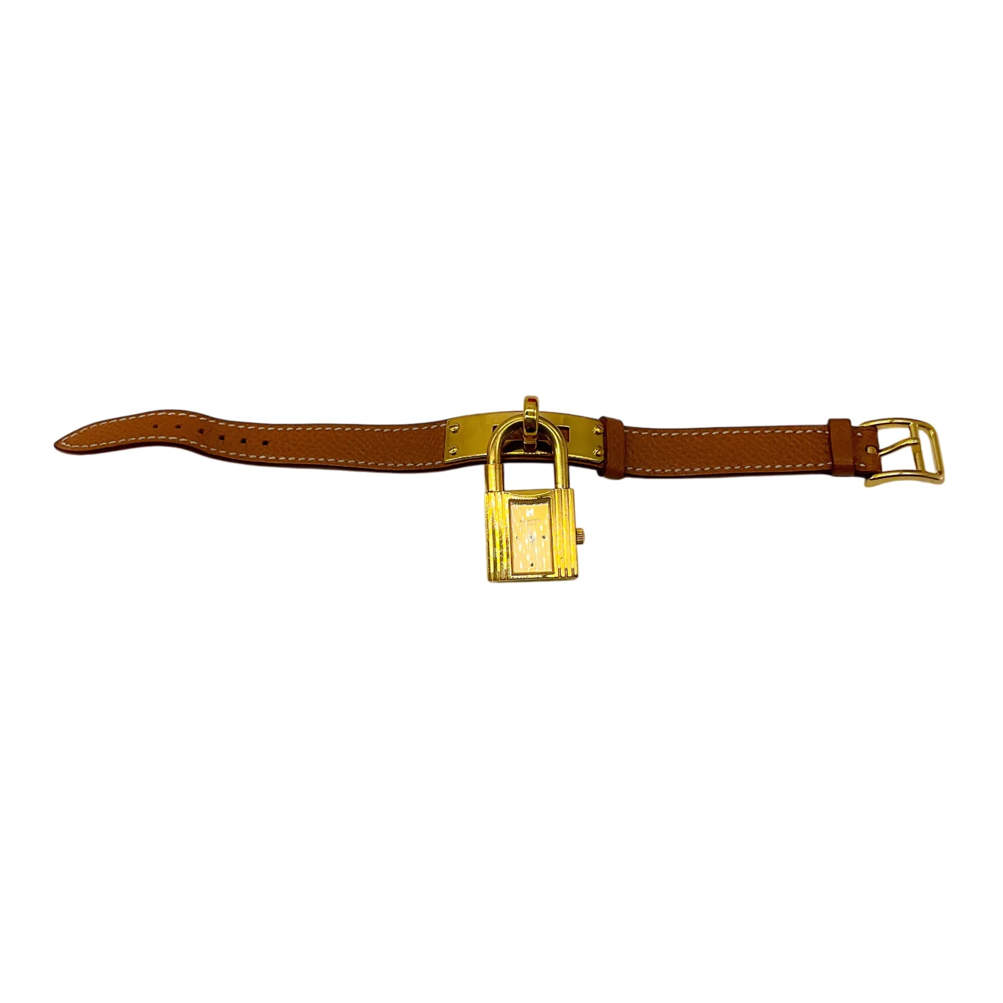 Hermes Natural / Gold Year 2000 Kelly Cadenas PM Watch
